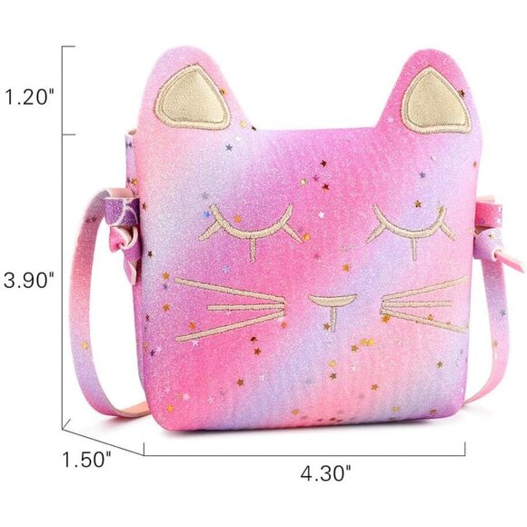 Adorable Kids Cat Purse with Adjustable Strap - Perfect for Little Fashionistas - Picture 2 of 5